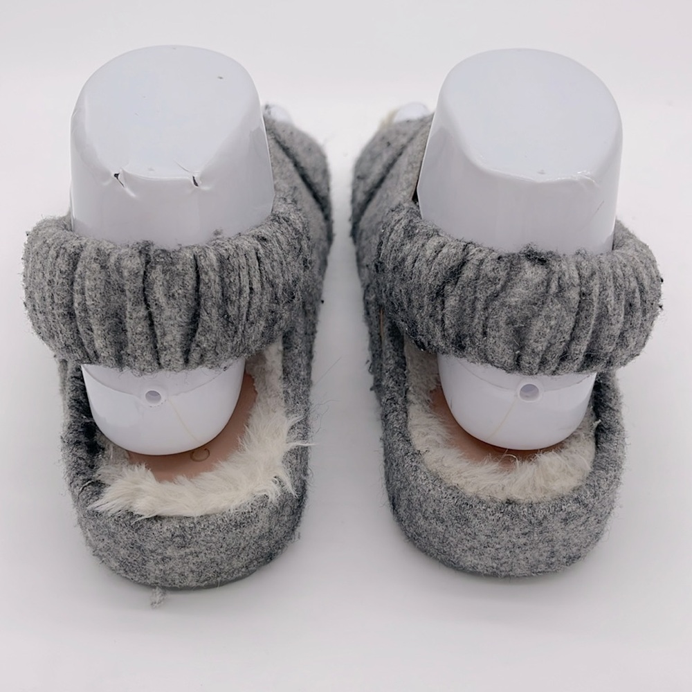 Cole Haan Women’s Size 7.0 Gray Mojave Criss-Cross Wool Comfy Slingback Slippers - Picture 3 of 8